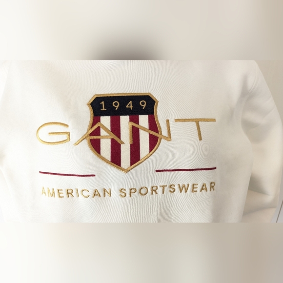 Gant Men's new pullover hoodie, size XXL (xl), color white - Picture 3 of 10